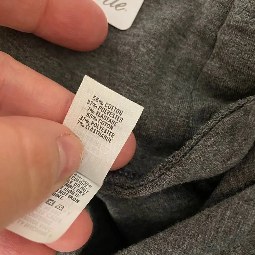 NEW Aerie Feel Comfy Everyday Stretch Cotton Leggings Gray Small